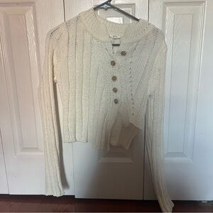 Cream Asymmetrical Sweater